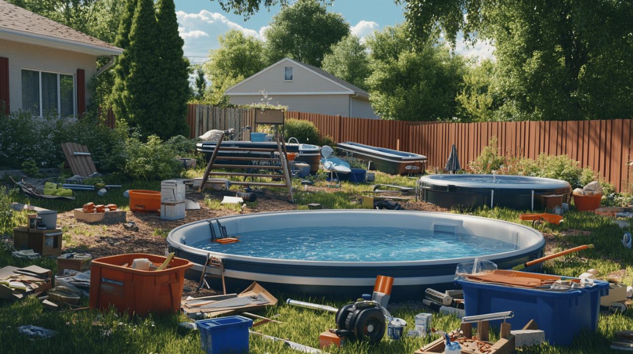 Comment Installer une Piscine Hors Sol sur un terrain en Pente ? 3 Solutions economiques et durables